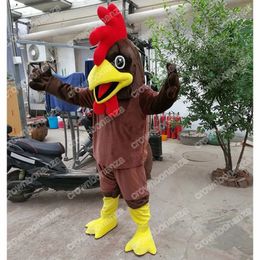 2024 New brown chicken Mascot Costumes Halloween Cartoon Character Outfit Suit Xmas Outdoor Party Festival Dress Promotional Advertising Clothings