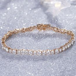 Hot sale Hip-hop fashion trend 14K/18K Tennis bracelet for men and women are available in a variety of sizes worth buying.