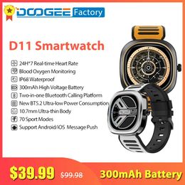 Watches Smartwatch DOOGEE D11 1.32 Inch 300mAh Realtime Heart Rate 70 Sport Modes For Android iOS Mobile Phone