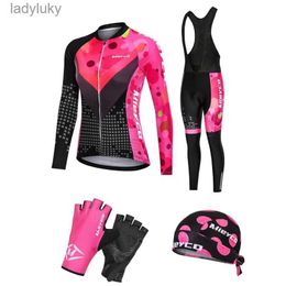 Cycling Jersey Sets Women Cycling Clothing Set Spring Autumn Long Jersey Ropa Deportiva Mujer BMX Suit MTB Bike Outfit Equipment Ciclismo FemininasL240108