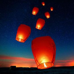 10pcs set Flying Lantern Sky ing Lantern Paper Lanterns Diy Chinese Lamp for Christmas Party Wedding Decoration 201203305D