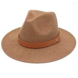 Berets Knitted Jazz Top Hat Small Belt Women Men Wide Brim Fedora Hats Foldable Non-Deformation Street Concave Shape Party