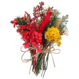 Decorative Flowers 6pcs Dry Mini Bouquet Dried Flower Natural Wedding Preserved