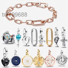 2023 New Bracelets for Women Halloween Earring Pendant Designer Jewellery Christmas Gift Diy Fit Me Sparkling Cross Mini Dangle Bracelet Chain with Box PG17