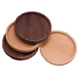 Table mats and coasters Personalised Laser Engrave Round wooden Coasters bamboo Wood Cut Table Coaster set8017216