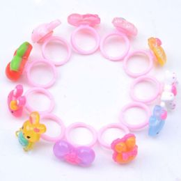 Toy Gifts Kindergarten Small Cute Children Plastic Jewelry Rings Multi Size Ring