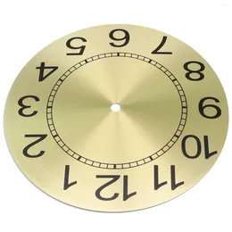 Wall Clocks Replacement Parts Clock Dial Face 1pc 9.5Inch Arabic Numerals For DIY Gold Background Metal Home Garden