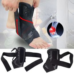 Ankle Brace Support Stabiliser Sports Football Compression Adjustable Lace Up Ankle Socks Protector Orthosis 240108