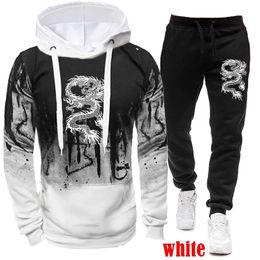 Autumn Winter Men's Tracksuit Mens Casual Sports Wear Fashion Male Pullover Sweatershirt Jogging Suits Mens Outfits 240108