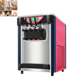 Commercial three Flavours ice cream machine desktop frozen Yoghourt soft ice cream maker machine