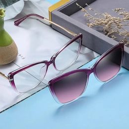 Sunglasses 2022 Eyeglasses Brand Designer Polarized Magnet Clip Glasses Frame Women Myopia Prescription Glasses Optical Sunglasses Eyewear