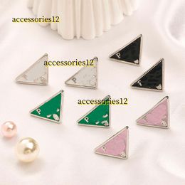 Stud Simple 18K Gold Plated 2024 Luxury Brand Designers P-Letters Stud Geometric Famous Women Triangle Crystal Rhinestone Pearl Earring Wedding Party Jewerlry