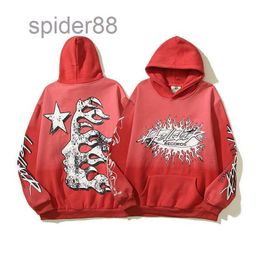 Hellstar Sportsuit Men and Women Designer Hoodie Long Sleeve Pants Pullover Street Hip Hop Retro Alphabet Print High Grey Blue Red White Hell Star Hoodies Cv Z QJI9