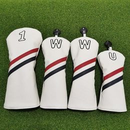 Fashion Golf Club #1 #3 #5 Wood Headcovers Driver Fairway Woods Cover PU Leather Head Covers Rapid delivery 240108