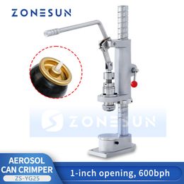 ZONESUN Aerosol Can Sealing Machine Manual Aerosol Can Crimper Spray Paint Sealer Aluminum Tin Capping ZS-YG25