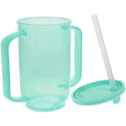 Water Bottles Straw Elderly Drinking Glasses Handicapped Feeding Cup Plastic Disabled Patient Cups