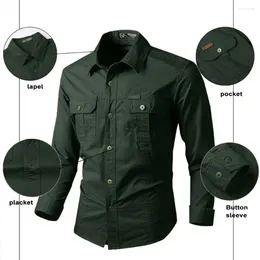 Men's Casual Shirts Lapel Shirt Breathable Sweat-absorbing With Turn-down Collar Button Closure For Everyday Wear Top