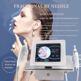 Portabel multifunktion HIFU RF Micro-Needle Skin Beauty Machine Fraktional RF Micro-Needle för att ta bort rynkor och akne