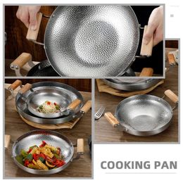 Pans Stainless Steel Pot Double Handle Kitchen Cooking Pan Household Kitchenware