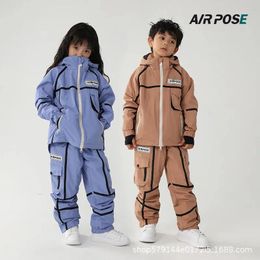 Goods Other Sporting Goods 30 degree Children clothing Set boys girl kids snowboard ski suit Waterproof outdoor sports jacket pants clot