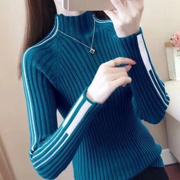 Women's Sweaters 2024 Spring Autumn Sweater Women Knitted Turtleneck Pullovers Jumper Soft Bottoming Tops Long Sleeve Slim Tight