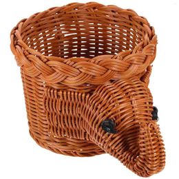 Dinnerware Sets Rattan Fruit Basket Imitation Baskets For Shelves Holder Woven Elephant Shape Bread