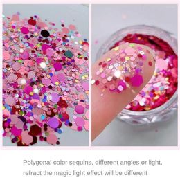 Nail Art Decorations Jar High Quality Mix Colors 3 Sizes Round Shape Glitter Holographic Sequin Arylic Paillette Decals Tip YHX18#