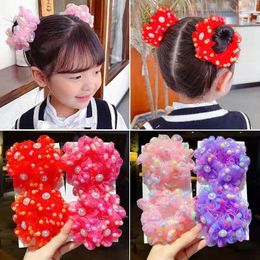 Hair Accessories Children's Ball Adornment Cute Baby Flower Ring Girl Pan Princess Head Rope Tie Band Fashion