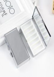 Whole 50PCS Blank Rectangle Pill Boxes Metal Pills Container 7 Grids Mini Portable Travel Case9557093