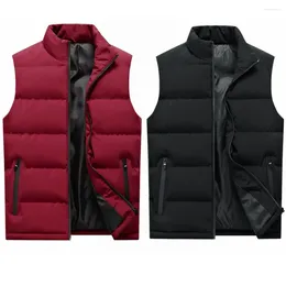 Men's Vests 2024 Autumn And Winter Fashion Vest Down Cotton For Men Warm Waistcoat Teenagers