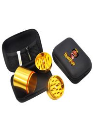 HORNET Smoke Set Metal Herbal Grinder Herb with Mouthpiece Tips 50MM Large Container Jar Grinders Smoking Accessories for Man6062805