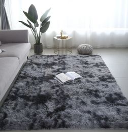 Gray Carpet for Living Room Plush Rug Bed Floor Fluffy Mats Antislip Home Decor Rugs Soft Velvet Carpets Kids Blanket 240109