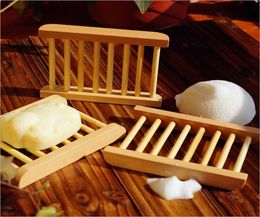 Wooden Soap Dishes Natural Wooden Soap Tray Holder Bath Soap Hollow Rack Plate Container Shower Bathroom Accessories5547419