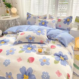 Bedding Sets Nordic Bed 90 Cover 160x200 Bedclothes Sheets Set Duvet Couple Double Sheet Bedspread Comfort