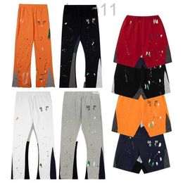 Designer Mens Jeans Pants Sweat pants Speckled Letter Print Cotton Men's Women's Couple Loose Versatile Casual Galleries Pants Depts Straight streetwear O0MW