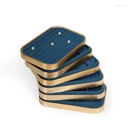 Jewellery Pouches Microfiber Blue Display Tray Jewellery Holder Portable Ring Earrings Necklace Organiser Storage Box Organizator Trays