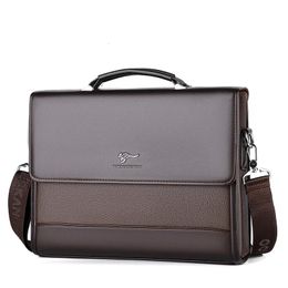 Male Handbags Pu Leather Mens Tote Briefcase Business Shoulder Bag for Men Brand Laptop Bags Man Organiser Documents 240109