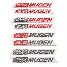 2pcs Metal Mugen Fender Trunk Car Emblem Decal Stickers Badge For Honda CRV Accord 7 Civic 4d 5d FIT JDM Jazz Accessories