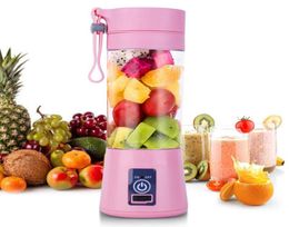 380ml USB Rechargeable Portable Blender Mixer 6 Blades Lemon Vegetable Fruit Juicer Squeezers Sea UPS OOA83058106681