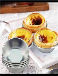 Bakeware Kitchen Dining Bar Home Garden Drop Delivery 2021 Egg Tart Mold Moulds Homemade Pie Quiche Baking Pan Pudding Mould Al7290139