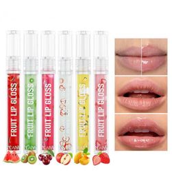 Handaiyan makeup lip oil fruit lips gloss essence cherry kiwi 6 color with vitamin E Moisturizer Nutritious Hydrating glossier mak3680724