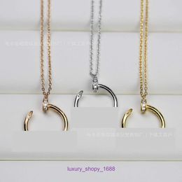 Pendant Necklace Car tires's Collar Designer Jewellery gold head and diamond nail shaped necklace for women with electroplated 18K With Original Box