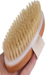 Dry Skin Body Spa Brush with High Quality Natural Boar Bristles Remove Dead Skin Body Bath Brush for Women2180469