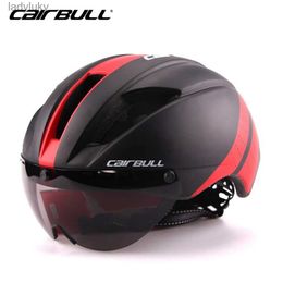 Cycling Helmets 2024 NEW CAIRBULL Goggles Helmet with 3 lens TT Aero Road Helmet for Men Racing Integrally-molded Helmet Casco Ciclismo CB-15L240109