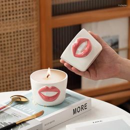 Candle Holders Ceramic Candlestick Cups With Gifts Desktop Decorative Atmosphere Creative Dessert Bowls Ice Cream Milk Tea