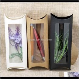 Gift Wrap Event Festive Party Supplies Home & Garden Drop Delivery 2021 16x7x2 4Cm Brown White Black Cardboard Pillow Window Box W249J