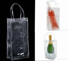 Bag Gift Wine Beer Champagne Bucket Drink Ice Bag Bottle Cooler Chiller Foldable Carrier Favor Gift Festival Bags2153246