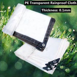 PE Film Transparent Rainproof Cloth Balcony Garden Waterproof Shelter Succulent Plants Shelter Maintain Temperature Shade Sail 240108