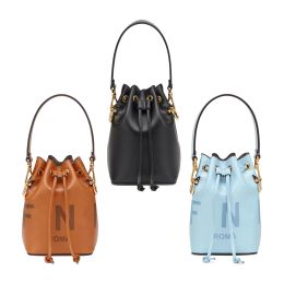 Ladies Genuine Leather Drawstring bag small tote pochette bucket mens woman Wallets Embossing Luxury Women's Designers Purses handbag two shoulder