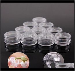 Jars Housekeeping Organisation Home Garden Drop Delivery 2021 100Pcs 2G3G5G Empty Plastic Cosmetic Makeup Jar Pots Transparent Sam3883522